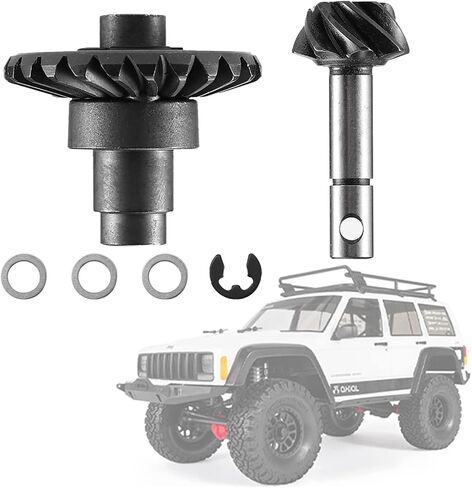 Machined Heavy Duty Bevel Helical Overdrive Gear,8T 24T/27T/30T/33T RC Car Bevel Gear,40cr Steel Bevel Helical Overdrive Gear for Axial SCX10 II AR44 Axle Portal Spare Parts(8T 24T) in Kuwait