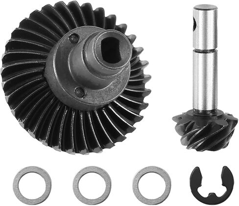 Machined Heavy Duty Bevel Helical Overdrive Gear,8T 24T/27T/30T/33T RC Car Bevel Gear,40cr Steel Bevel Helical Overdrive Gear for Axial SCX10 II AR44 Axle Portal Spare Parts(8T 24T) in Kuwait