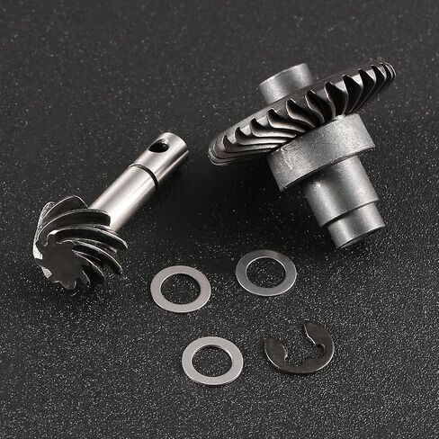 Machined Heavy Duty Bevel Helical Overdrive Gear,8T 24T/27T/30T/33T RC Car Bevel Gear,40cr Steel Bevel Helical Overdrive Gear for Axial SCX10 II AR44 Axle Portal Spare Parts(8T 24T) in Kuwait