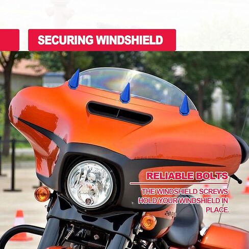 Motorcycle Windshield Screws, Fairing Bolts Compatible with Harley Davidson Electra Glide, Street Glide, Ultra Limited, Ultra Classic, Tri Glide 1996-2013, Red in Saudi Arabia