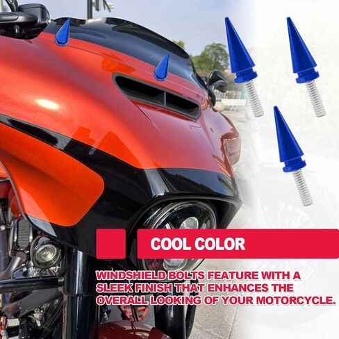 Motorcycle Windshield Screws, Fairing Bolts Compatible with Harley Davidson Electra Glide, Street Glide, Ultra Limited, Ultra Classic, Tri Glide 1996-2013, Red in Saudi Arabia