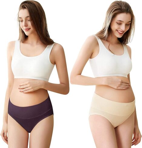 ملابس داخلية قطنية للحوامل من ماما، سراويل حمل نسائية قابلة للطي تحت الصدمات، سراويل حمل متعددة العبوات in Saudi Arabia