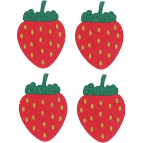 Strawberry Stickers Disposable Glitter Nipple Covers 2 Pairs