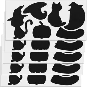5 Sheets Patches for Jackets, Self Adhesive Nylon Repair Tape Patch Black Halloween Style Jacket Repair Clothing Patch for Down Jackets Tent Clothes Bags (Halloween A Style)