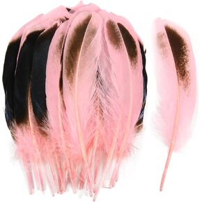 THARAHT Duck Feathers 120pcs 4-6 inch 10-15cm Bulk for Crafts Handmade Clothing Hats Home Wedding Party Decoration Feathers,Red