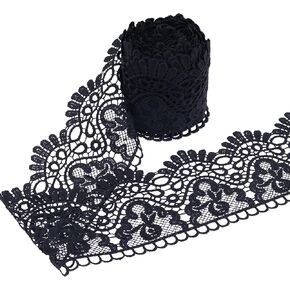 White Venice Lace Trim 6Yards Wide Lace Ribbon Crown Embroidered Trim for Sewing Crafts, Wedding Dress Embellishment, Home Decor