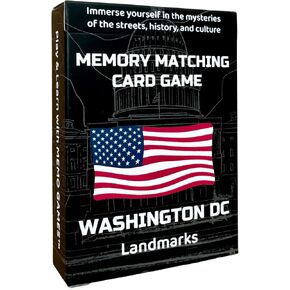 Memory Matching Card Game - Washington, D.C. Landmarks – Fun & Educational Family Concentration Game for Teens, Adults & Seniors – Travel Pack