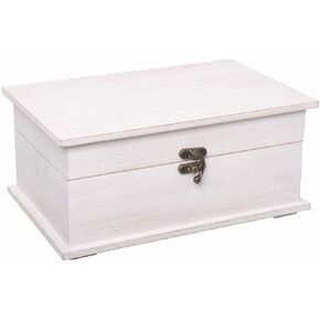 Hosley Decorative Wooden Storage Box with Leather Clasp 9 Inch Long. Ideal Gift for Wedding Special Occasion Study Home Den Dorm Spa Aromatherapy Settings Memories O4