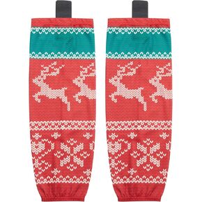EALER Christmas Sublimated Practice Hockey Socks Leggings with elk and Snow for Mans and Boys