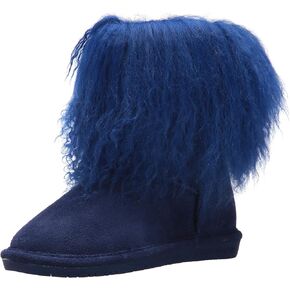BEARPAW طفل صغير بو متعدد الألوان | حذاء كلاسيكي من جلد الغزال للأطفال الصغار | حذاء سهل الارتداء للأطفال الصغار | حذاء شتوي مريح