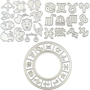 Twelve Constellations Die Cuts for Card Making Scrapbooking & Stamping Supplies Stencils for Card Making Crafters Companion Stamps and Metal Dies for Paper Crafting