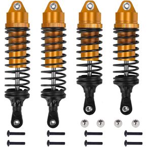 OGUNKE RC 4 قطع من الصدمات الأمامية والخلفية من الألومنيوم RC لشاحنة 1/10 RC Traxxas Slash 2WD/4x4 صدمات Rustler 4X4 صدمات Stampede 4X4 صدمات Hoss 4X4 استبدال 5862 (أزرق) in Kuwait