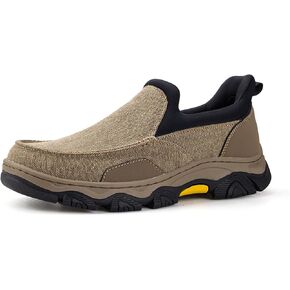 UPIShi Men's Hands Free Slip On Loafer Slip-ins Walking Casual Canvas Lightweight Indoor Outdoor Cushioning Shoes