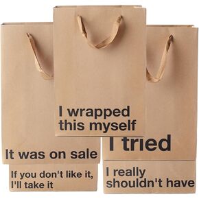 Milktoast Brands Funny Snarky Gift Bag Set, 5 Pieces