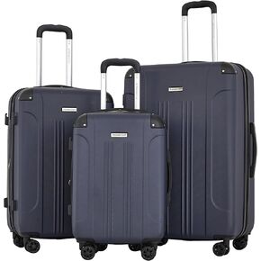 Travelers Club Chicago Plus Hardside Luggage, Mauve, 20" Carry-On