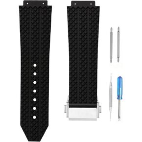 Rubber Watch Band With Buckle Compatible for Hublot Big Bang 19mmx 25mmx 22mm Silicone Strap Replacement for men and women wirst watchband