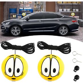 2PCS Garage Parking Aid Set,Funny Smile Garage Car Stop Indicator with Stretchable Elastic Cord for Precision Garage Parking Stops,Universal Car Accessories Garage Parking Sensor