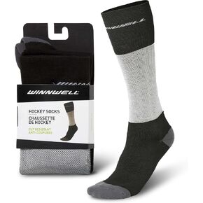 Winnwell Cut Resistant Hockey Socks - Ice hockey & Field Hockey Socks With Durable Double Padded Heel And Toe