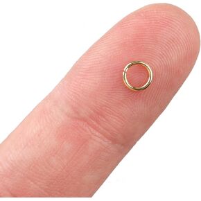 Jump Rings for Jewelry Making - 100Pcs 4mm 14K Gold Open Jump Rings, Jewelry Jump Rings，Accessories Repair and Craft Projects Making，Keychain Rings for Earring Necklace Bracelet DIY Craft Jewelry