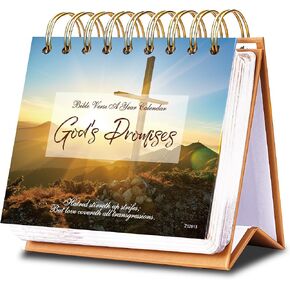 2025 Desk Calendar - Bible Verse Desk Calendar Flip, 4.9" x 4.5", Undated Daily Bible Calendar, Perpetual Calendar, 366 Days of Inspirational Quotes
