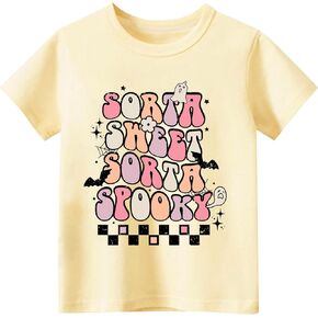 Toddler Boy Girls Halloween Shirt Pumpkin Ghost Tops Kids Outfits Short Sleeve Tshirt