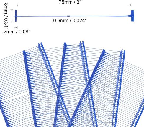 uxcell 1000pcs Standard Tagging Gun Fasteners 75mm Tagging Barbs Pins PP Plastic Tag for Price Tagging Gun, Clothing Tags Gun Attachments for Garment Bag Fabric, Blue in Saudi Arabia