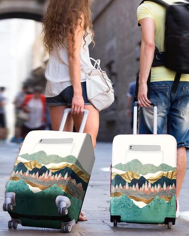 Slohif Luggage Cover for Suitcase Tsa Approved Protector - Carry on Luggage SleeveLarge Suit Case Cover Travel Stretch Luggage Case Protective Washable Fit 18-30 Inch Flower M in Kuwait