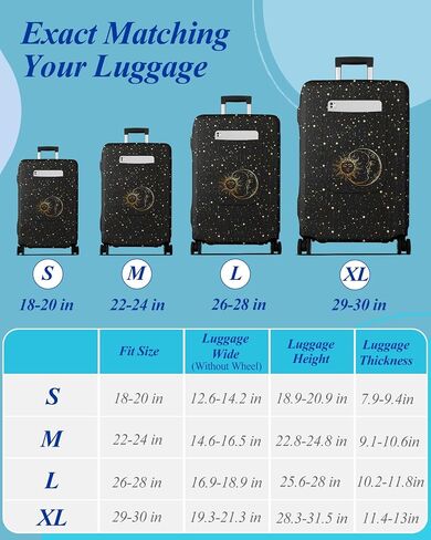 Slohif Luggage Cover for Suitcase Tsa Approved Protector - Carry on Luggage SleeveLarge Suit Case Cover Travel Stretch Luggage Case Protective Washable Fit 18-30 Inch Flower M in Kuwait