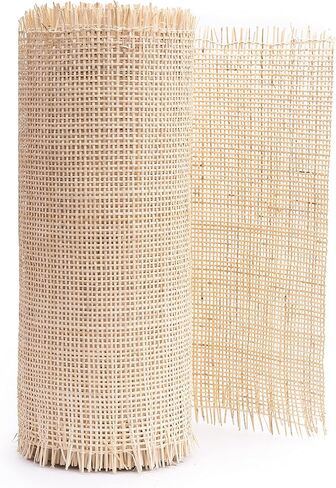 CLAYNIX 24" Width Square Cane Webbing - Mesh Pre-Woven Cane 24" Wide x 15 feet Length - Rattan Cane Webbing Roll - Net Open Weave Wicker Cane Webbing Material for Cabinet, Door (15 FEET) in Saudi Arabia