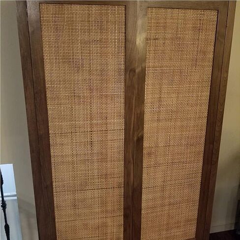 CLAYNIX 24" Width Square Cane Webbing - Mesh Pre-Woven Cane 24" Wide x 15 feet Length - Rattan Cane Webbing Roll - Net Open Weave Wicker Cane Webbing Material for Cabinet, Door (15 FEET) in Saudi Arabia