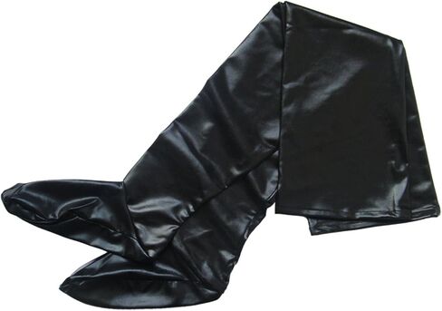 iiniim Sexy Club Women Comfortable Thigh-high Stockings Wet Look Leather Long Socks in Kuwait