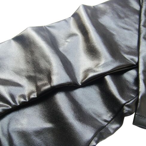 iiniim Sexy Club Women Comfortable Thigh-high Stockings Wet Look Leather Long Socks in Kuwait