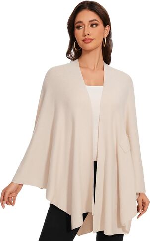 Shawl Wraps for Women Cross Front Poncho Sweater Knitted Cape Soft Warm Elegant for Fall Winter Spring Wedding in Saudi Arabia