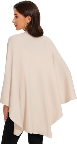 Shawl Wraps for Women Cross Front Poncho Sweater Knitted Cape Soft Warm Elegant for Fall Winter Spring Wedding in Saudi Arabia