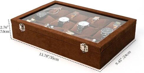 Jewelry Case Watch Organizer Bracelet Display Box with Clear Lid for Selling, watch/Jeweley Holder for Show (Grey Velevt) in Saudi Arabia