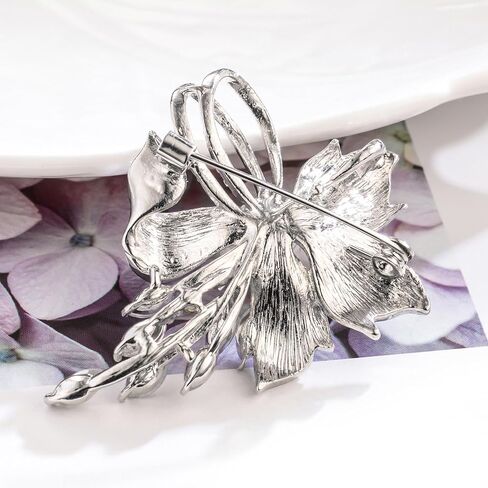 Flower-shaped Wedding Rhinestone Simulated Pearl Brooch Pins for Women in Saudi Arabia