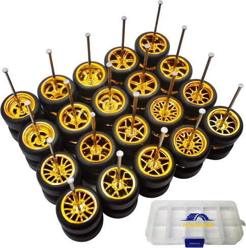 1/64 Wheels and Tires Set, 10-Pack 1 64 Scale Wheels with 10 for 1/64 Diecast Cars Upgraded and Modified Rubber Tires(Diameter 0.43in/11mm) (Silver Plated) in Saudi Arabia