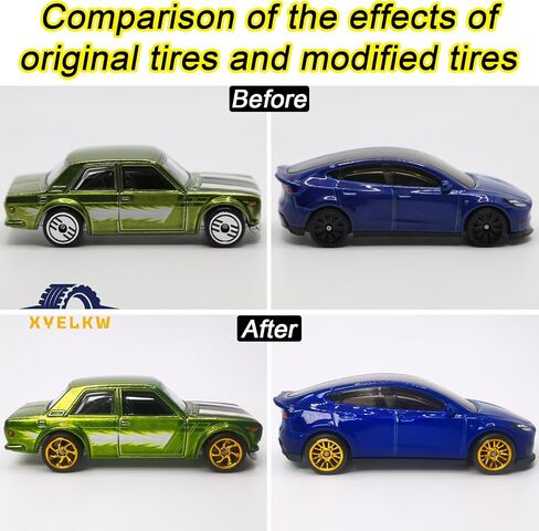 1/64 Wheels and Tires Set, 10-Pack 1 64 Scale Wheels with 10 for 1/64 Diecast Cars Upgraded and Modified Rubber Tires(Diameter 0.43in/11mm) (Silver Plated) in Saudi Arabia