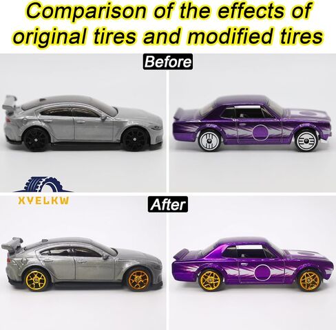 1/64 Wheels and Tires Set, 10-Pack 1 64 Scale Wheels with 10 for 1/64 Diecast Cars Upgraded and Modified Rubber Tires(Diameter 0.43in/11mm) (Silver Plated) in Saudi Arabia