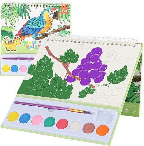 Watercolor Coloring Books for Kids Watercolor Paint Book water color paint sets for kids coloring books for kids ages 4-8 Water Colors Paint Kids Pocket Hand Book Stocking Goodie Bag (Color 1) in Saudi Arabia
