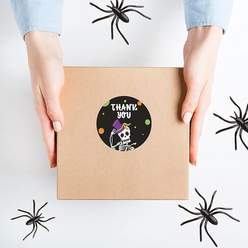 Andaz Press Halloween Thank You Stickers 2 Inch Round 40 Bulk Pack Cute Little Ghosts Happy Halloween Stickers Labels for Kids Treat Bags Goodie Bags Halloween Party Favors Ghost Thank You Sticker in Kuwait