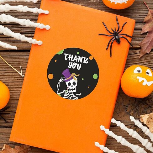Andaz Press Halloween Thank You Stickers 2 Inch Round 40 Bulk Pack Cute Little Ghosts Happy Halloween Stickers Labels for Kids Treat Bags Goodie Bags Halloween Party Favors Ghost Thank You Sticker in Kuwait