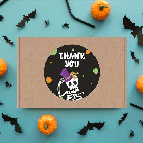 Andaz Press Halloween Thank You Stickers 2 Inch Round 40 Bulk Pack Cute Little Ghosts Happy Halloween Stickers Labels for Kids Treat Bags Goodie Bags Halloween Party Favors Ghost Thank You Sticker in Kuwait