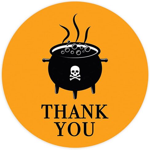 Andaz Press Halloween Thank You Stickers 2 Inch Round 40 Bulk Pack Cute Little Ghosts Happy Halloween Stickers Labels for Kids Treat Bags Goodie Bags Halloween Party Favors Ghost Thank You Sticker in Kuwait