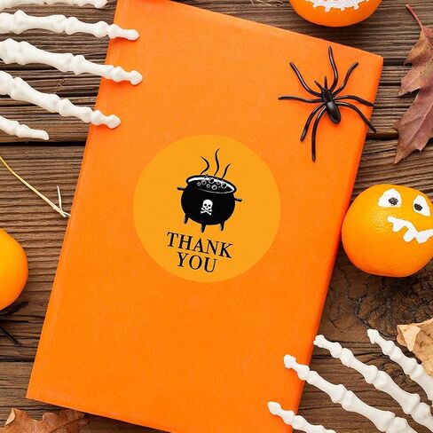 Andaz Press Halloween Thank You Stickers 2 Inch Round 40 Bulk Pack Cute Little Ghosts Happy Halloween Stickers Labels for Kids Treat Bags Goodie Bags Halloween Party Favors Ghost Thank You Sticker in Kuwait