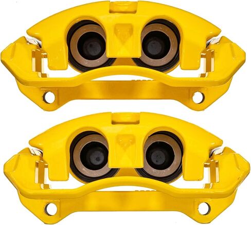 زوج من Power Stop Front S5404YLW من الفرجار المطلي بمسحوق أصفر عالي الحرارة لسيارة Ford F-150 2012-2020 [نموذج محدد] in Saudi Arabia