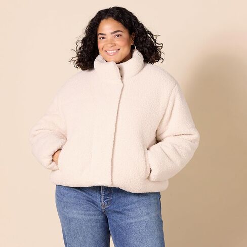 Amazon Essentials Women's Crop Puffer Jacket (Available in Plus Size) in Saudi Arabia