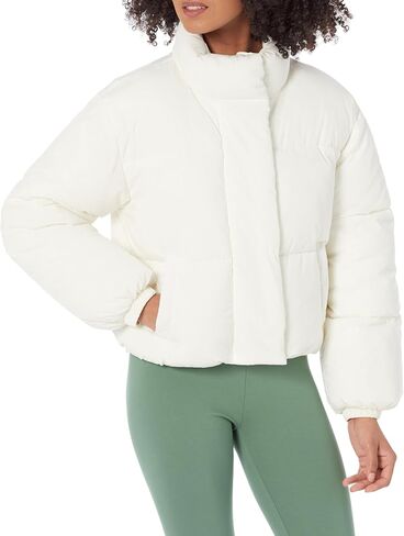 Amazon Essentials Women's Crop Puffer Jacket (Available in Plus Size) in Saudi Arabia