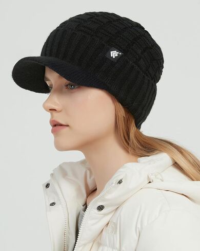 قبعة صغيرة مبطنة بالساتان للنساء والرجال قبعات شتوية مبطنة بالساتان للنساء قبعات صغيرة مع حافة حافة in Kuwait