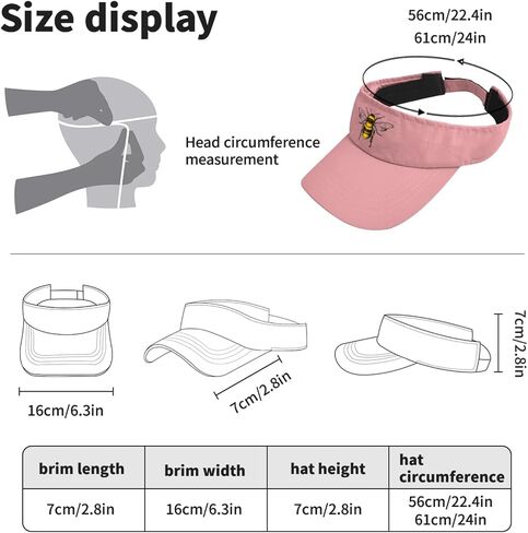 Honey Bees Caps Sun Visor for Men Visor Reversible Visor Sun Cap in Saudi Arabia